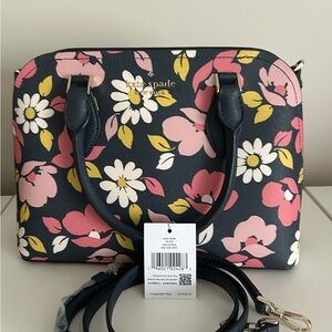Kate Spade Blue and Pink Floral Satchel
